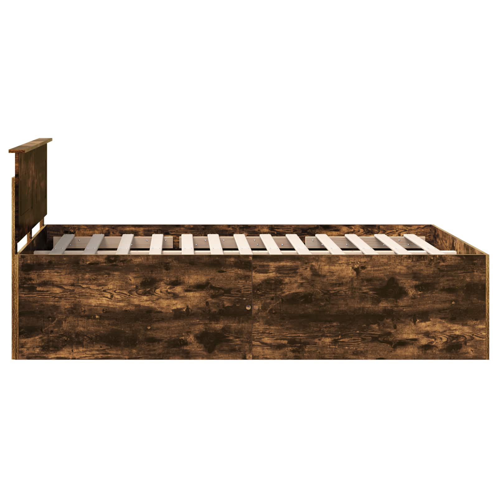 vidaXL Ramka łóżka Dąb wędzony 160 x 200 cm Materiał drewnopochodny