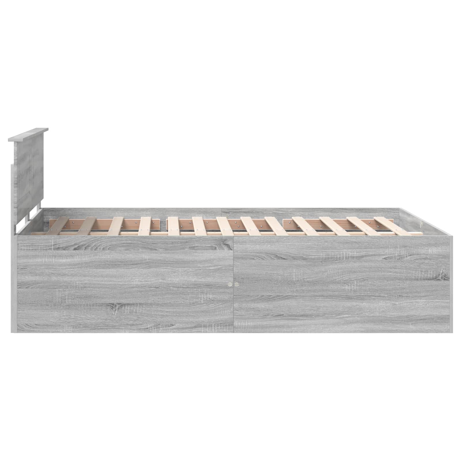 vidaXL Ramka łóżka Szary Sonoma 160 x 200 cm Materiał drewnopochodny