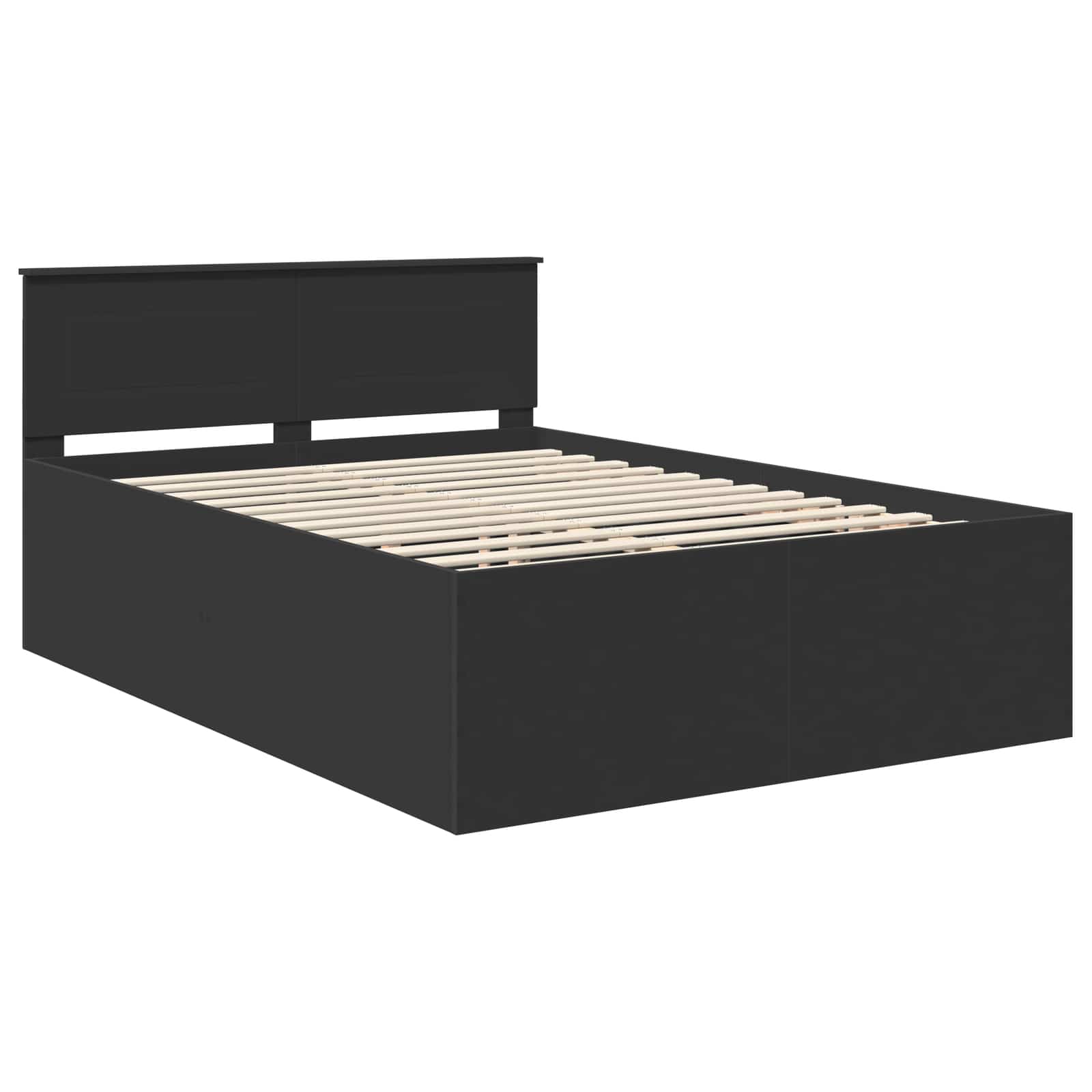 vidaXL Ramka łóżka Czarny 150 x 200 cm Materiał drewnopochodny
