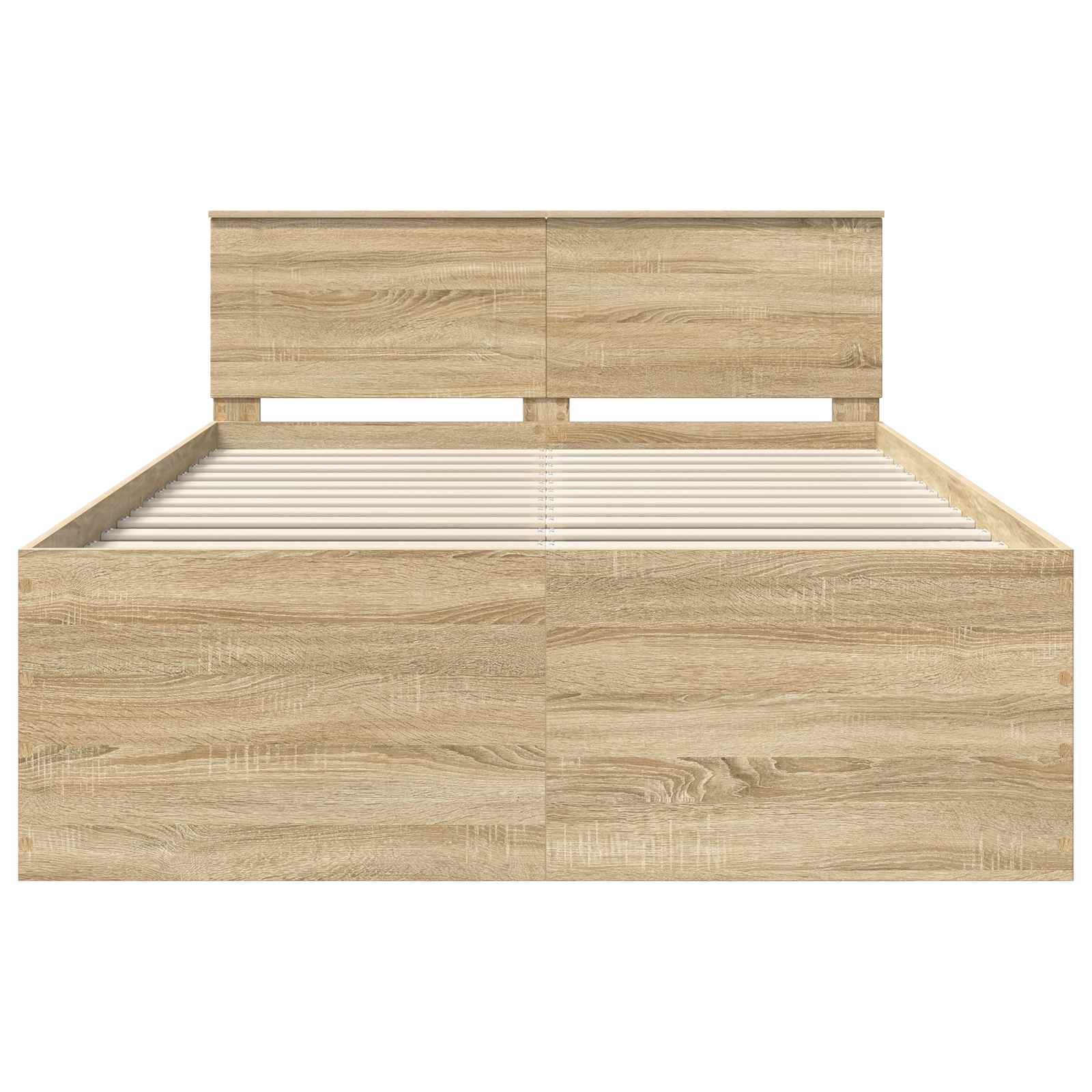 vidaXL Ramka łóżka Dąb Sonoma 150 x 200 cm Materiał drewnopochodny