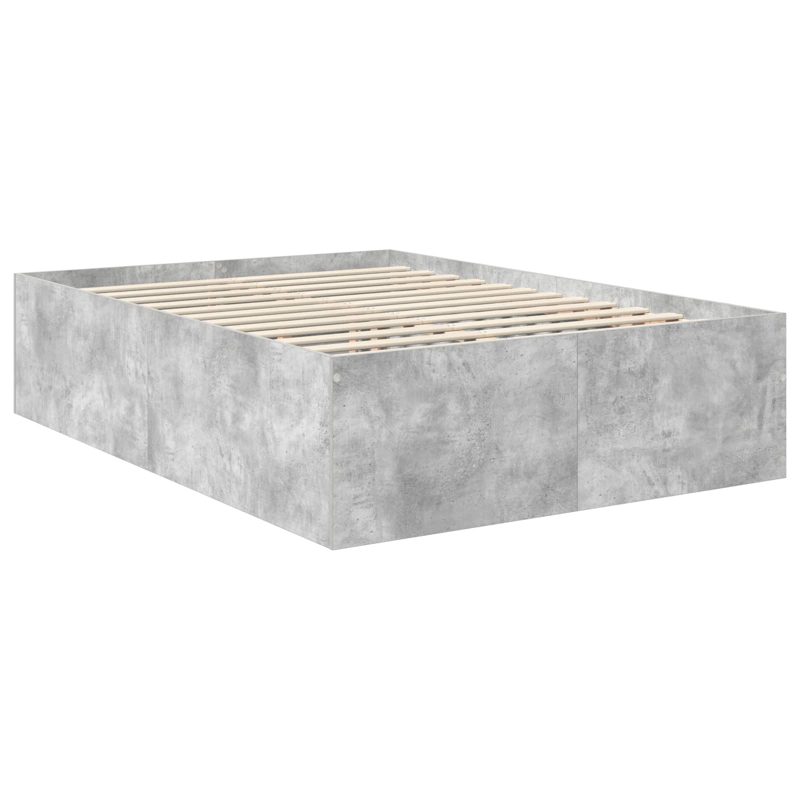 vidaXL Ramka łóżka Betonowy szary 150 x 200 cm Materiał drewnopochodny
