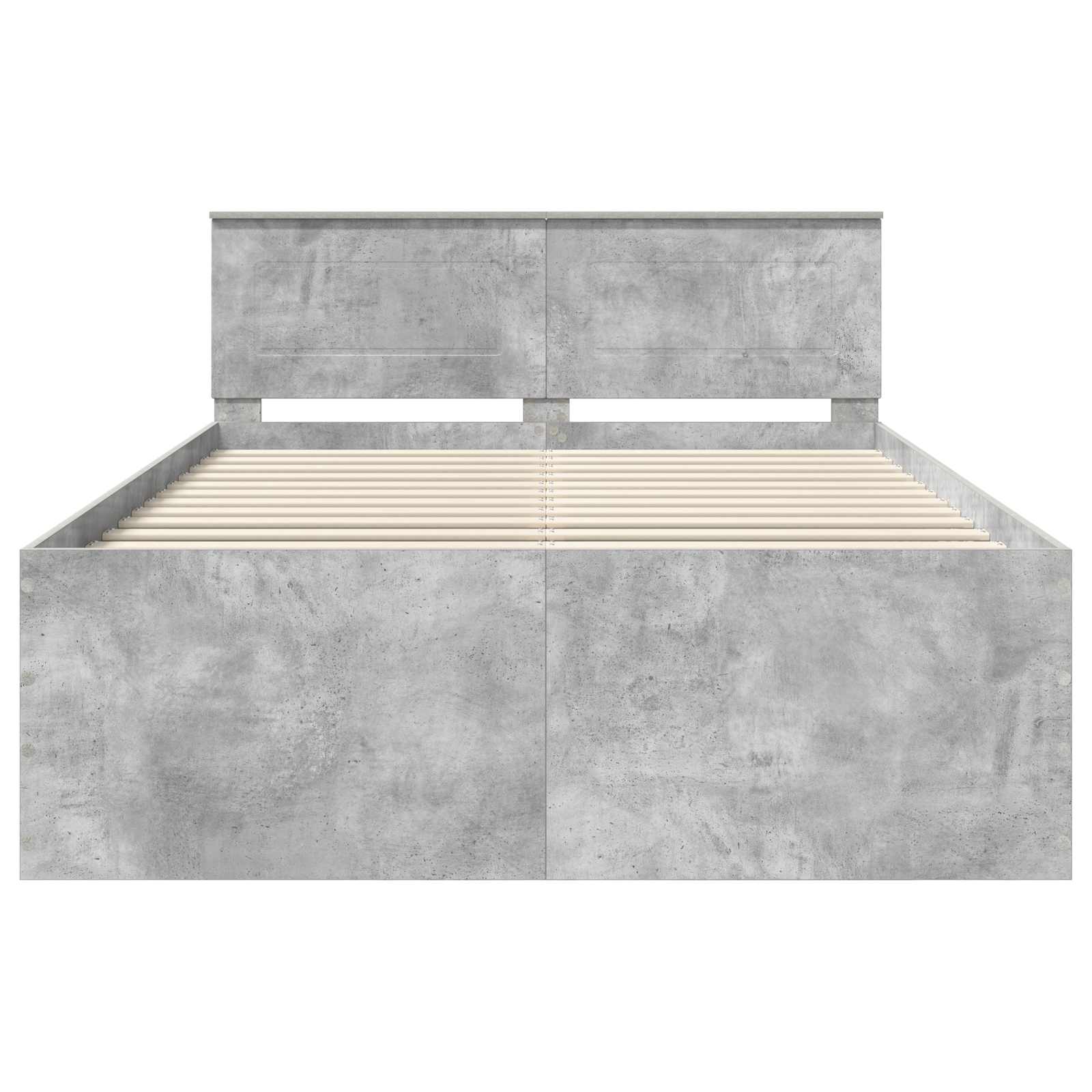 vidaXL Ramka łóżka Betonowy szary 150 x 200 cm Materiał drewnopochodny