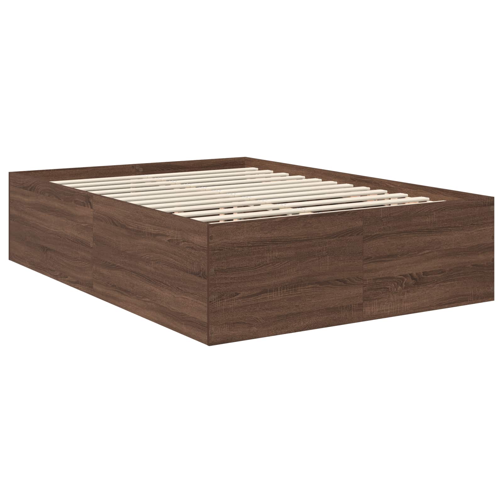 vidaXL Ramka łóżka Brązowy dąb 150 x 200 cm Materiał drewnopochodny