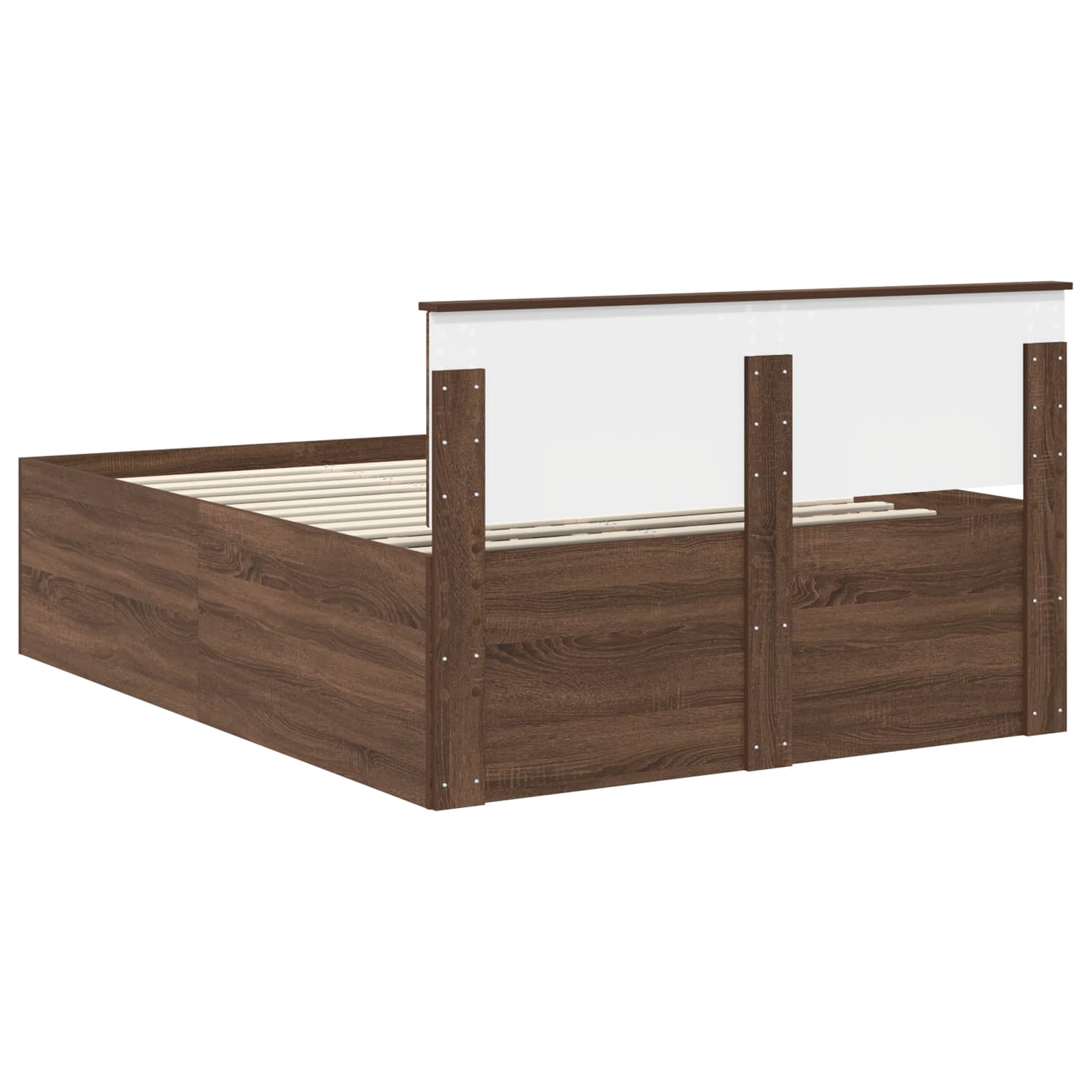 vidaXL Ramka łóżka Brązowy dąb 150 x 200 cm Materiał drewnopochodny