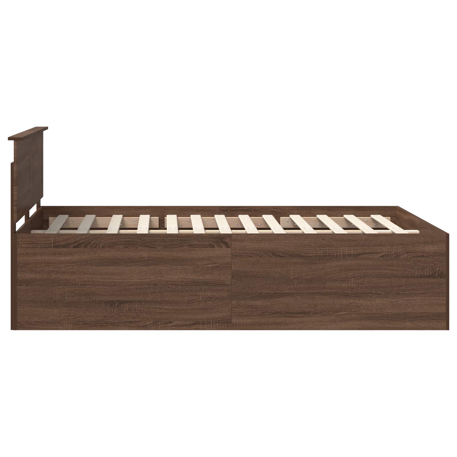 vidaXL Ramka łóżka Brązowy dąb 150 x 200 cm Materiał drewnopochodny