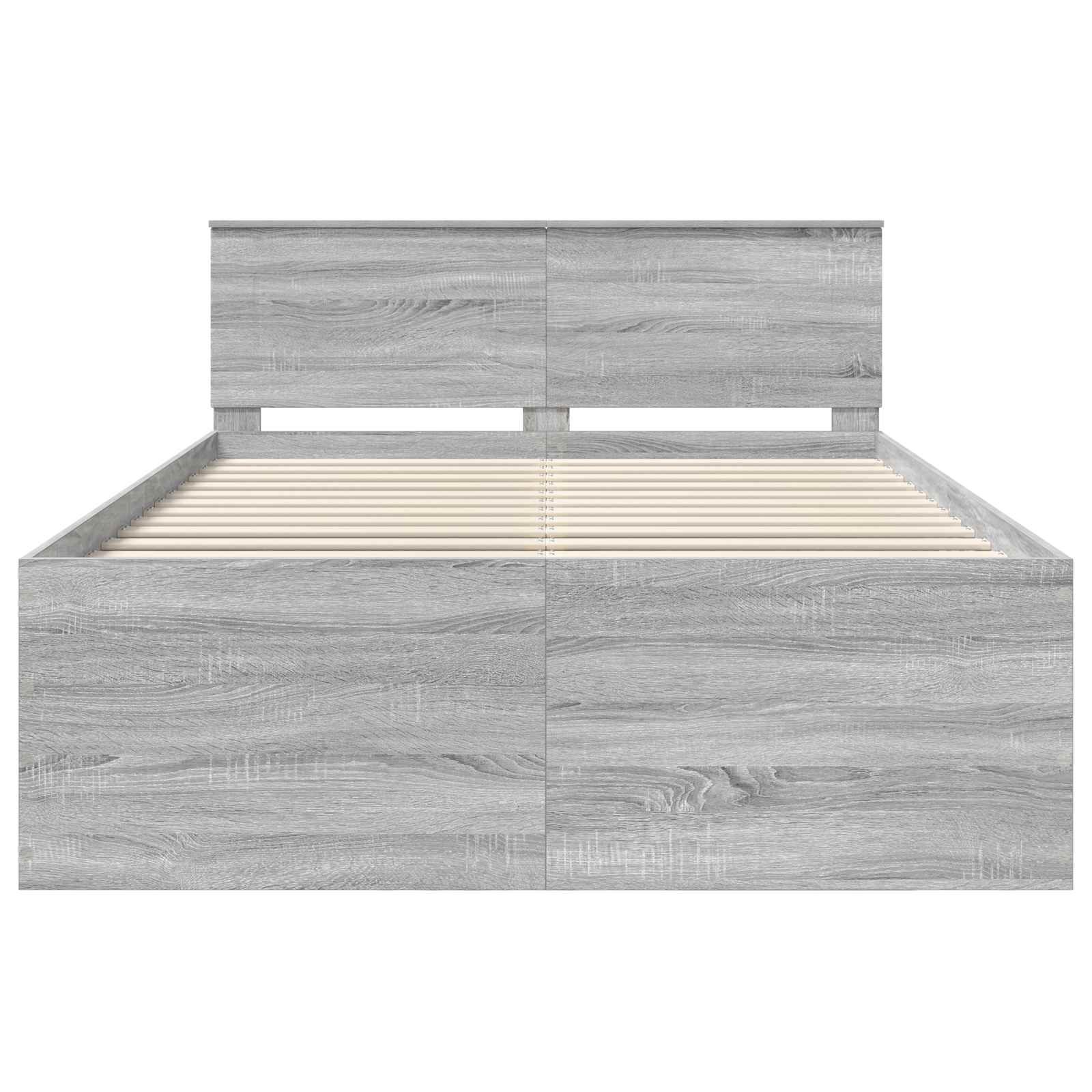 vidaXL Ramka łóżka Szary Sonoma 140 x 190 cm Materiał drewnopochodny