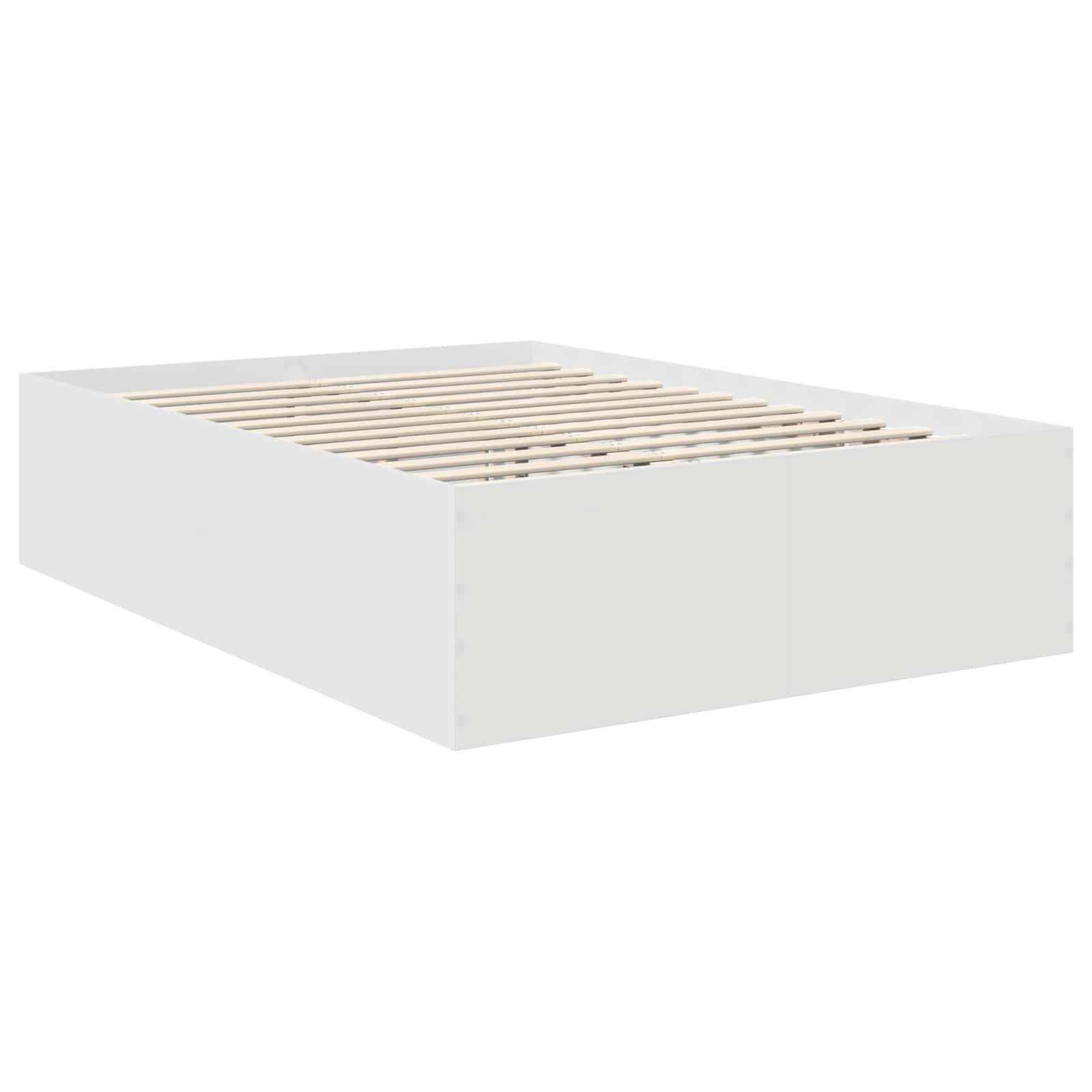 vidaXL Ramka łóżka Biały 140 x 200 cm Materiał drewnopochodny