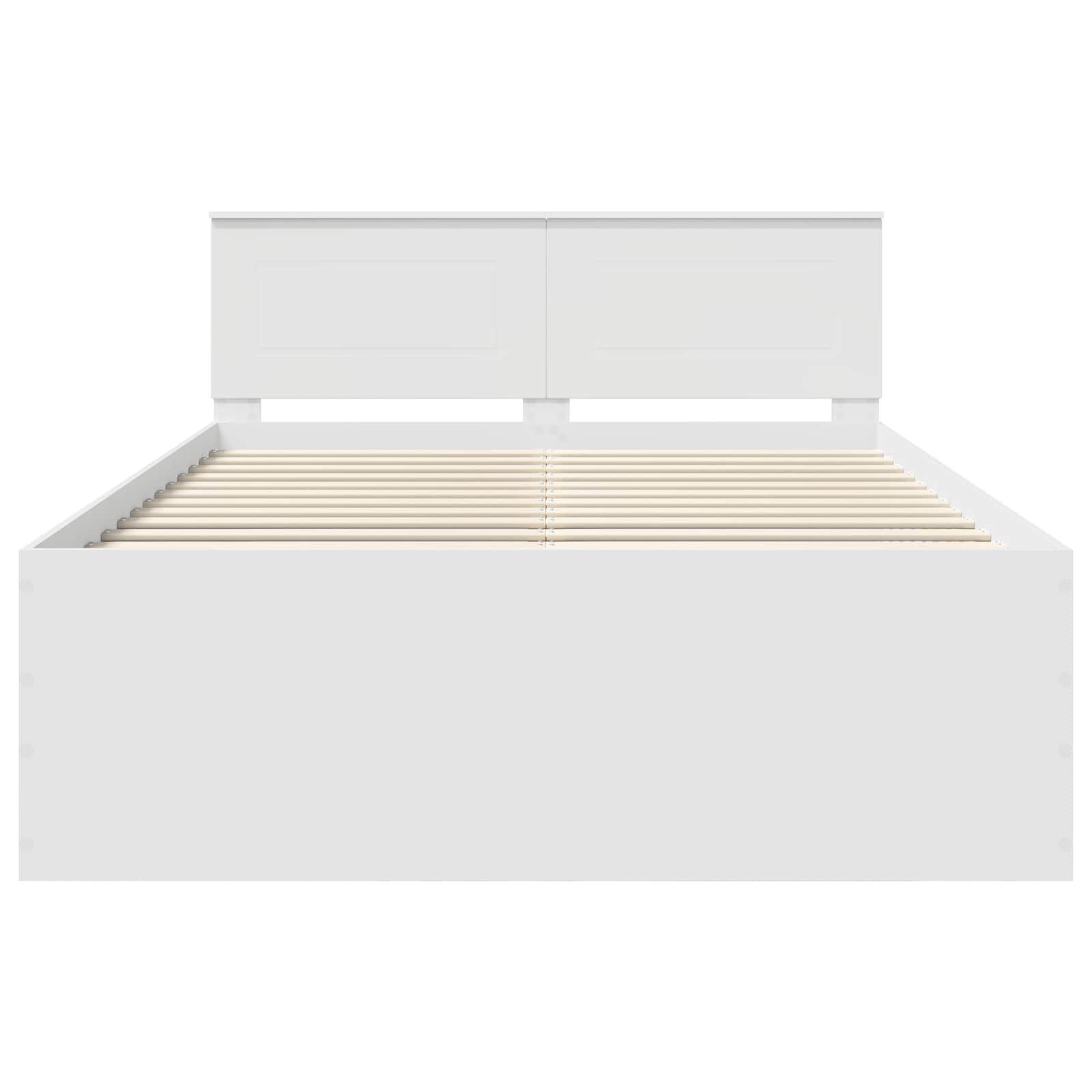 vidaXL Ramka łóżka Biały 140 x 200 cm Materiał drewnopochodny