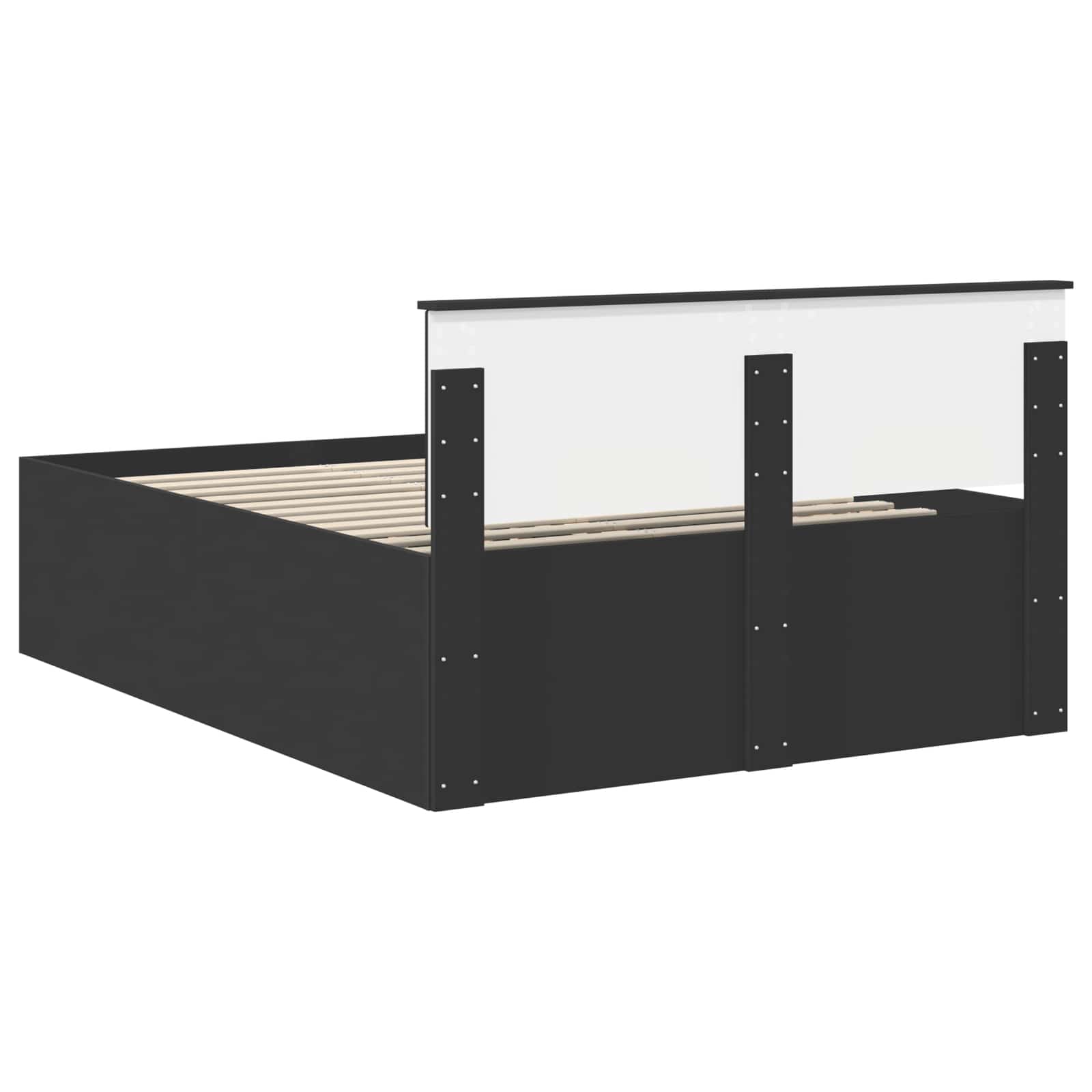 vidaXL Ramka łóżka Czarny 140 x 200 cm Materiał drewnopochodny