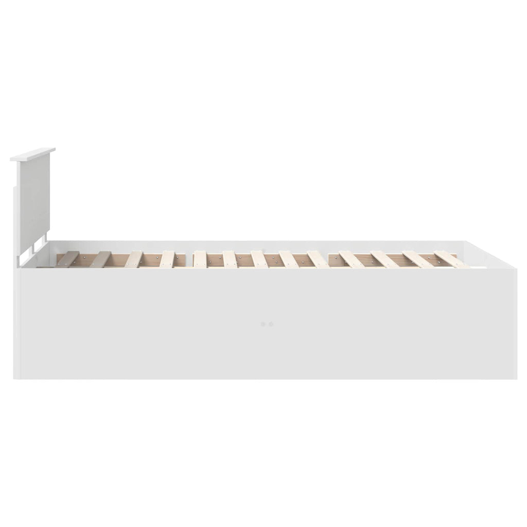 vidaXL Ramka łóżka Biały 135 x 190 cm Materiał drewnopochodny