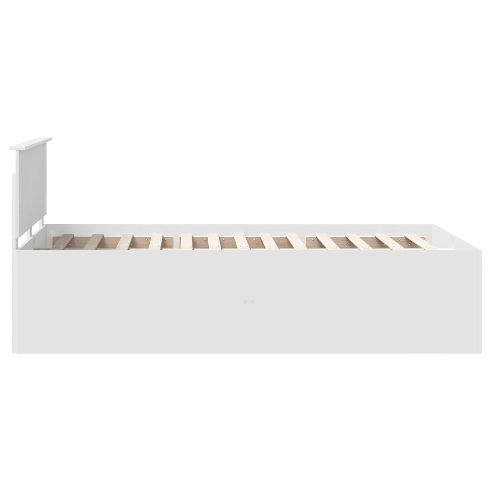 vidaXL Ramka łóżka Biały 135 x 190 cm Materiał drewnopochodny