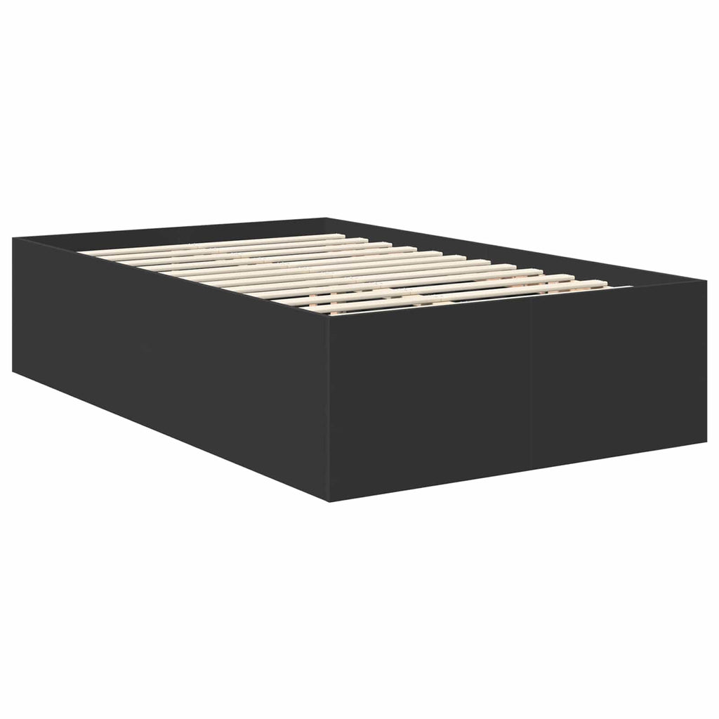 vidaXL Ramka łóżka Czarny 135 x 190 cm Materiał drewnopochodny