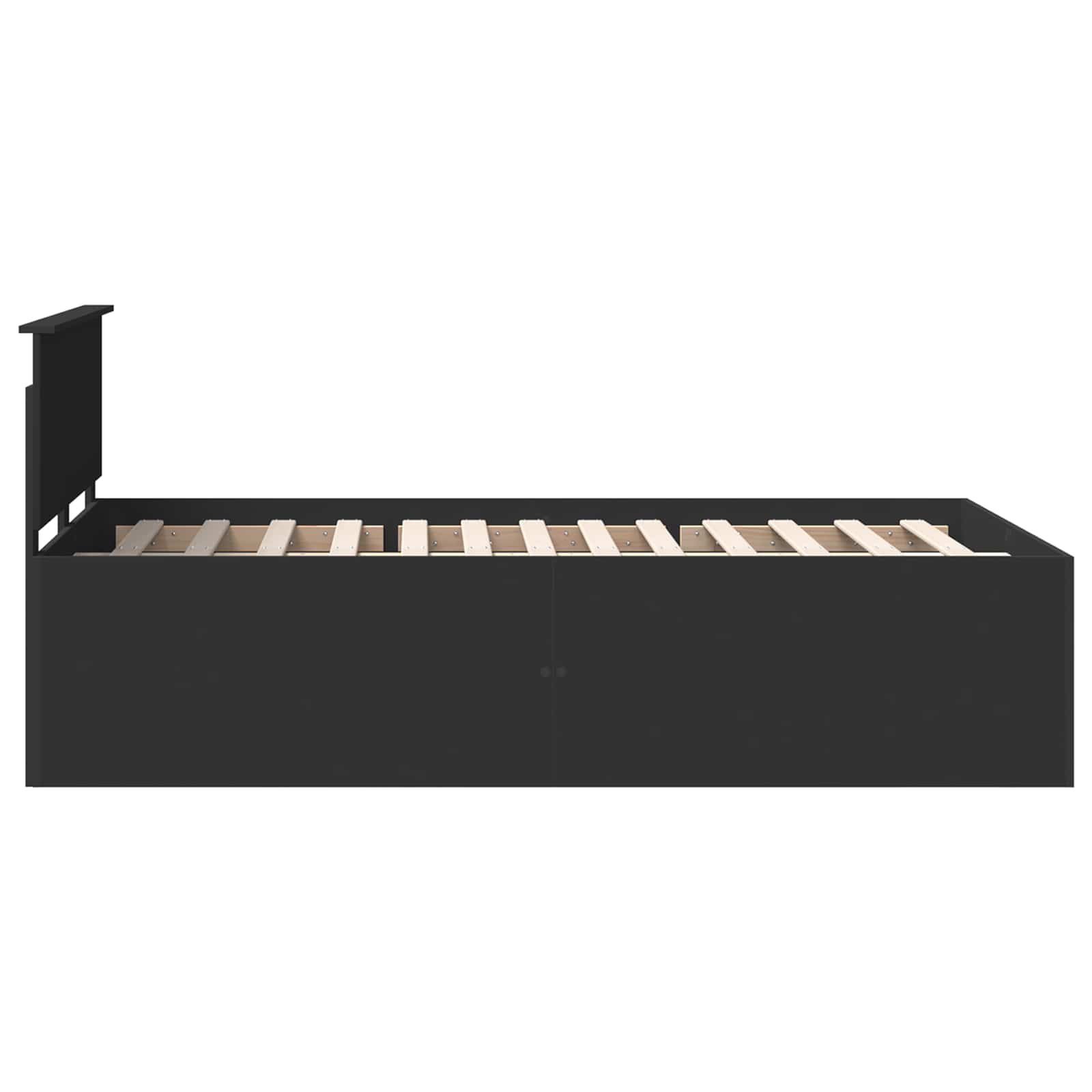 vidaXL Ramka łóżka Czarny 135 x 190 cm Materiał drewnopochodny