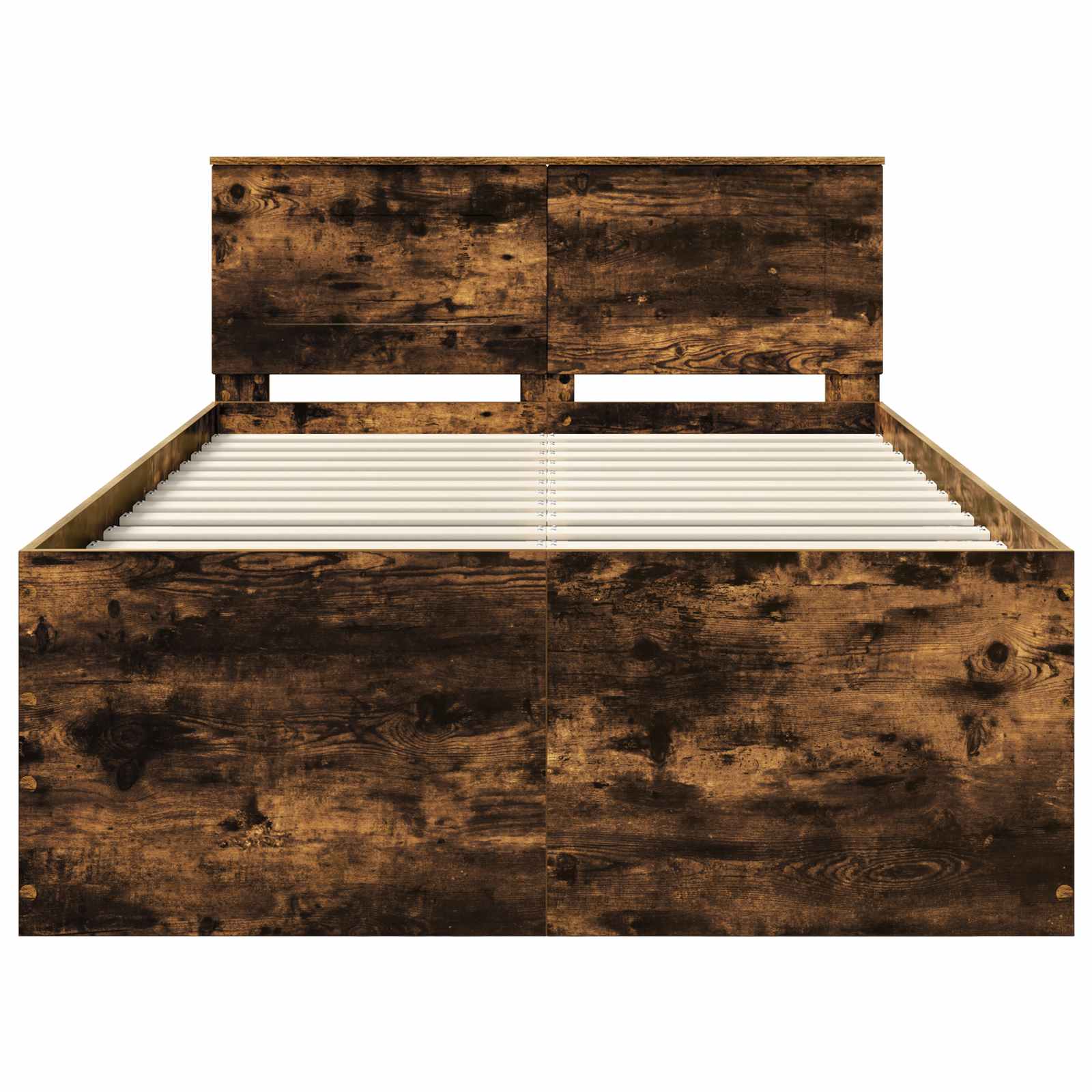 vidaXL Ramka łóżka Dąb wędzony 135 x 190 cm Materiał drewnopochodny