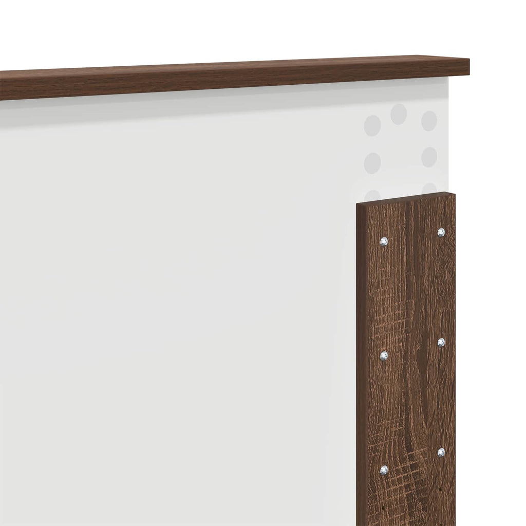 vidaXL Ramka łóżka Brązowy dąb 135 x 190 cm Materiał drewnopochodny