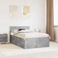 vidaXL Ramka łóżka Betonowy szary 120 x 190 cm Materiał drewnopochodny