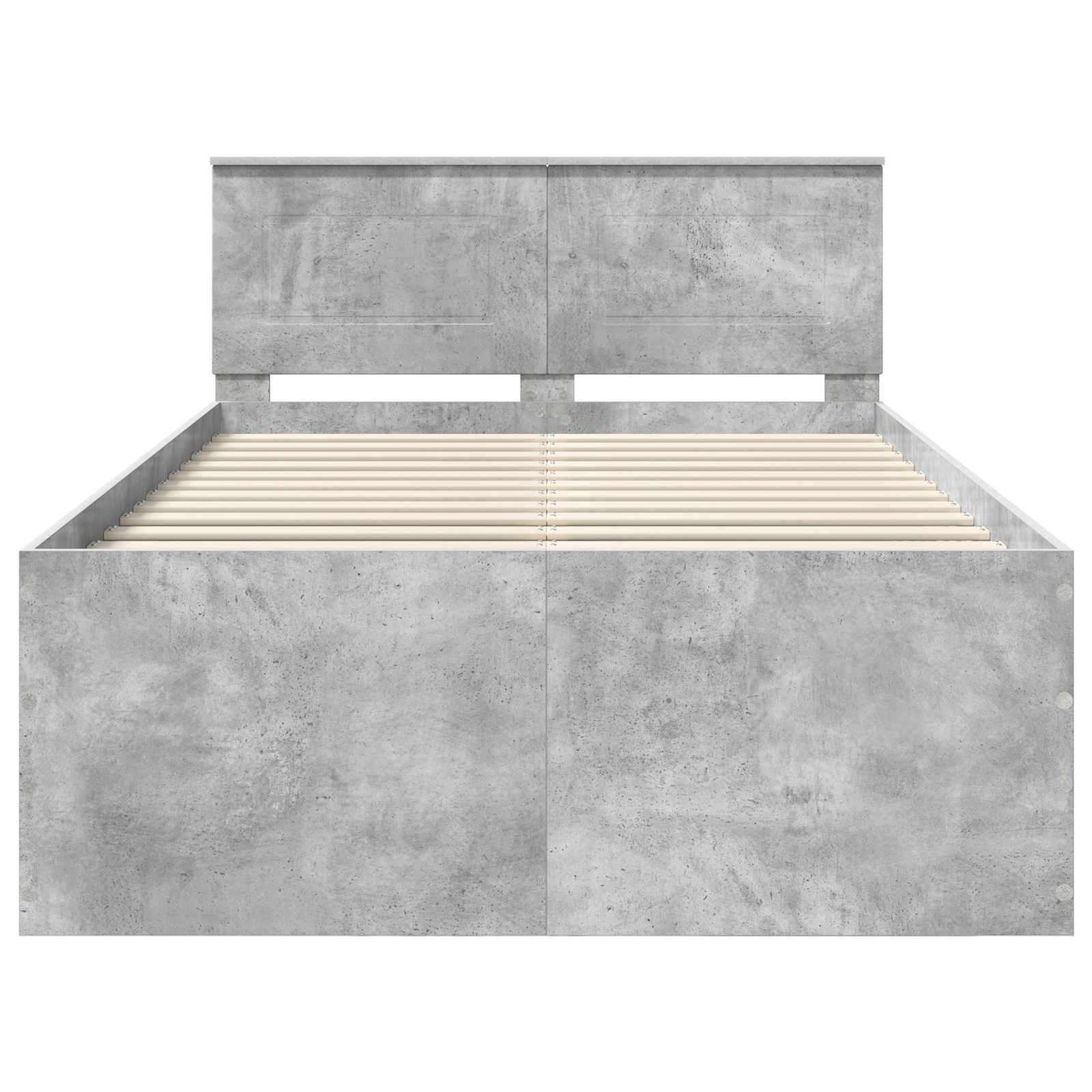 vidaXL Ramka łóżka Betonowy szary 120 x 190 cm Materiał drewnopochodny
