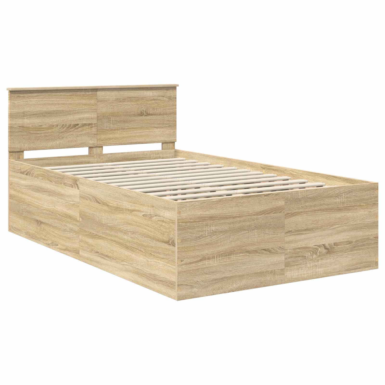vidaXL Ramka łóżka Dąb Sonoma 120 x 200 cm Materiał drewnopochodny