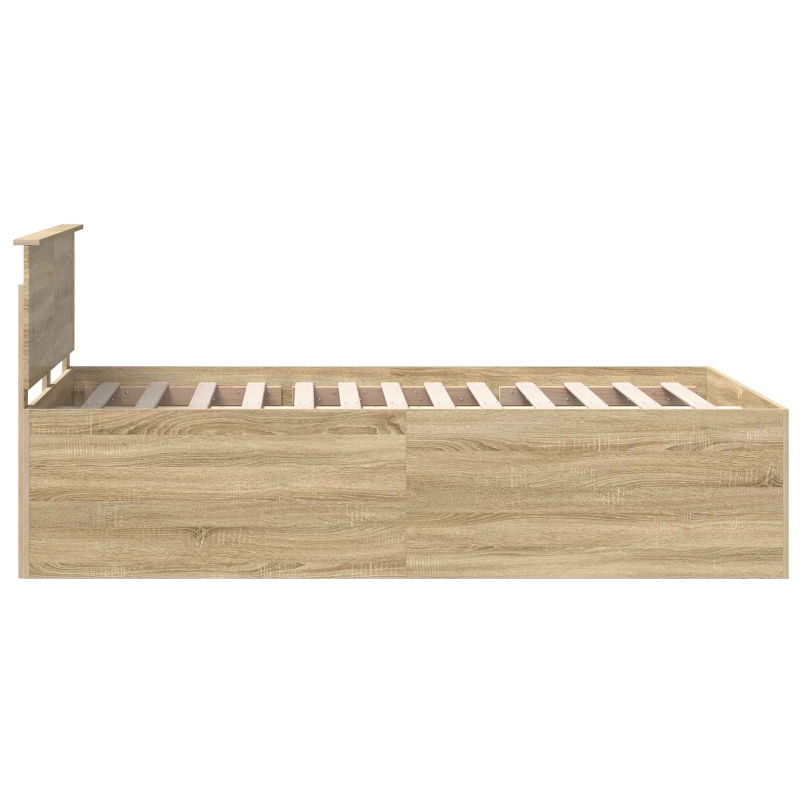 vidaXL Ramka łóżka Dąb Sonoma 120 x 200 cm Materiał drewnopochodny