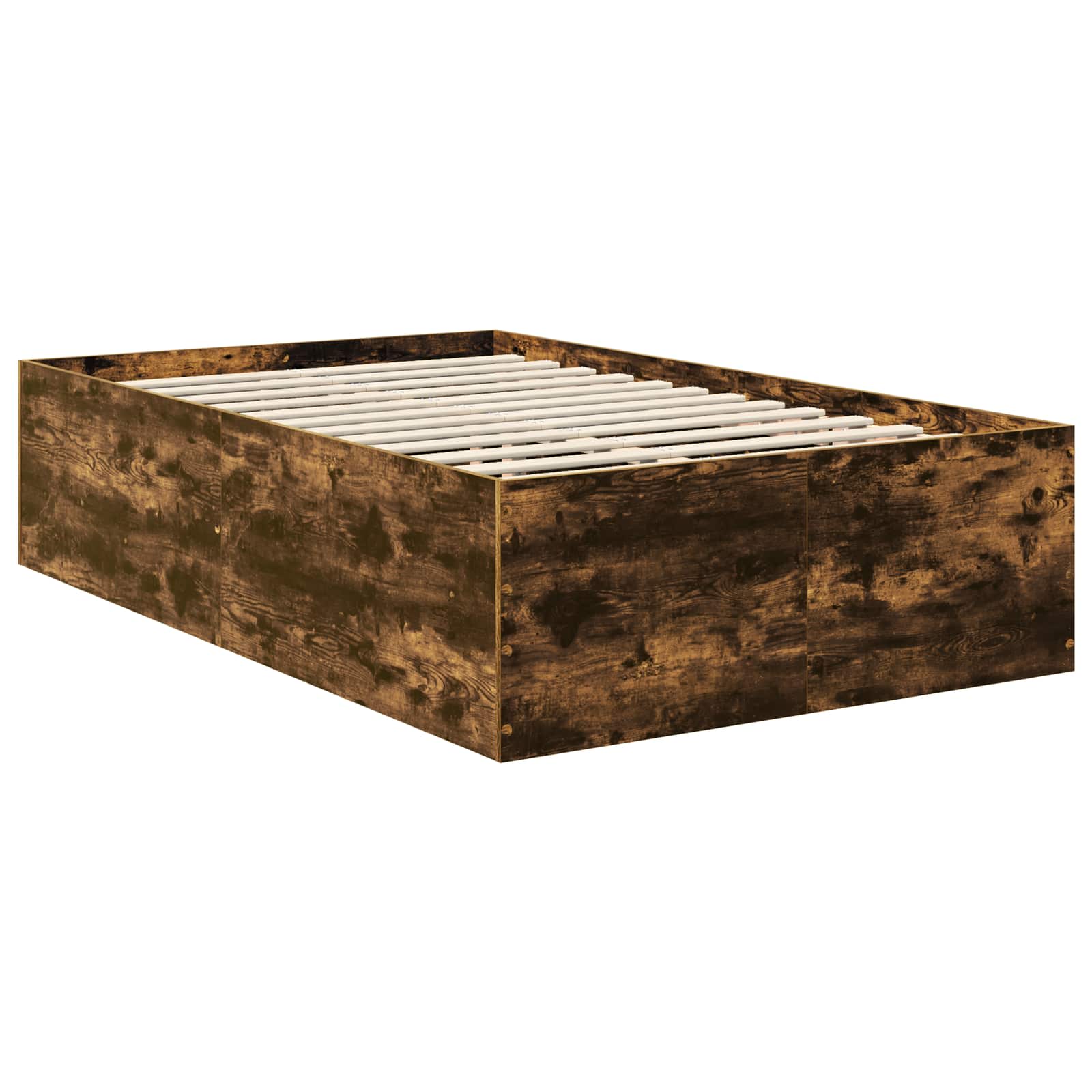 vidaXL Ramka łóżka Dąb wędzony 120 x 200 cm Materiał drewnopochodny