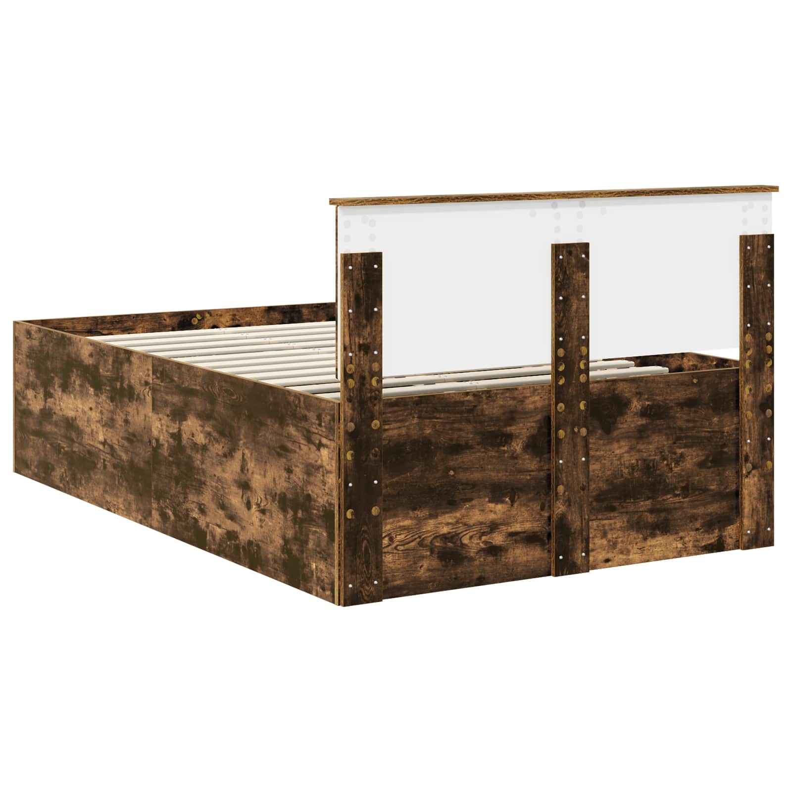 vidaXL Ramka łóżka Dąb wędzony 120 x 200 cm Materiał drewnopochodny