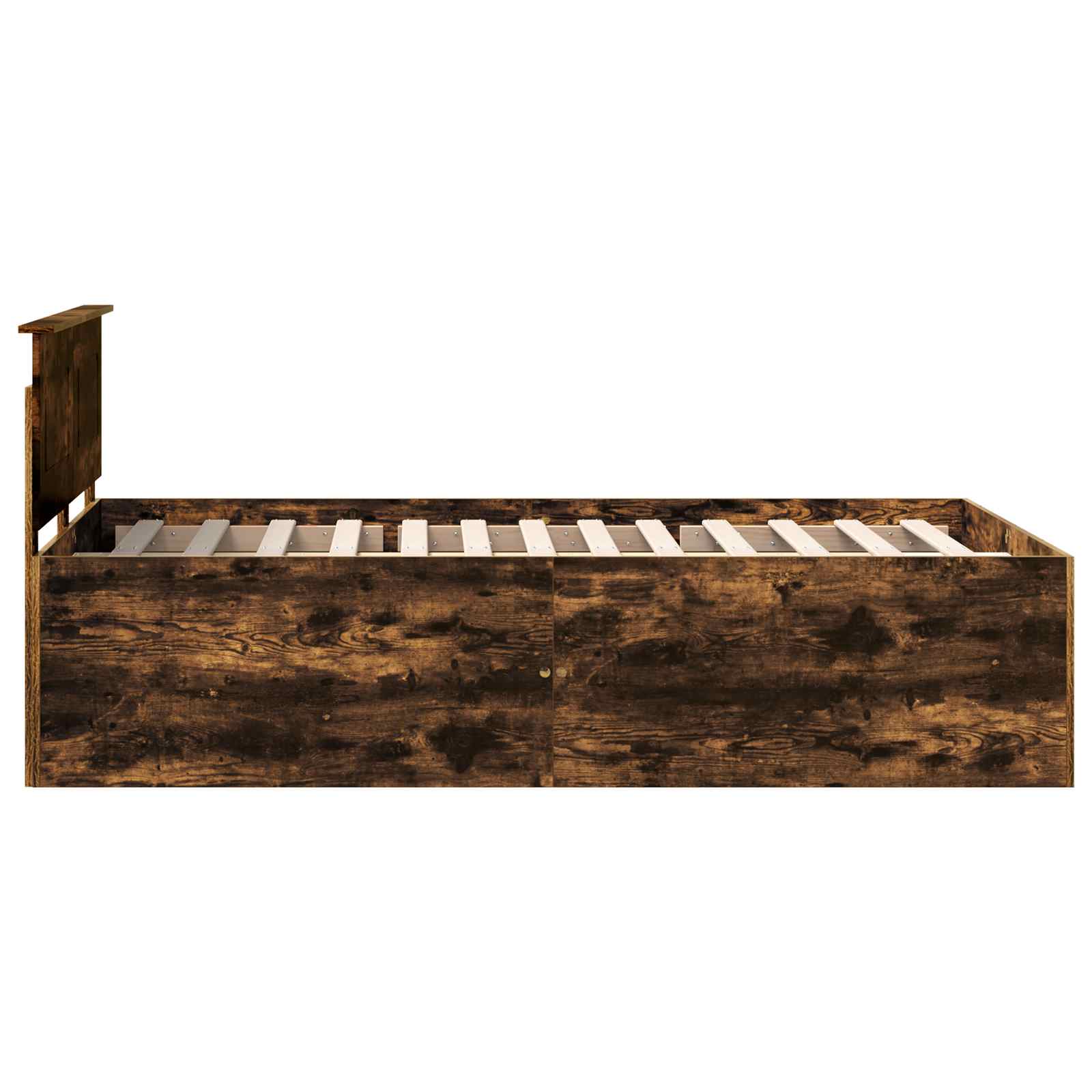 vidaXL Ramka łóżka Dąb wędzony 120 x 200 cm Materiał drewnopochodny