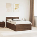 vidaXL Ramka łóżka Brązowy dąb 120 x 200 cm Materiał drewnopochodny