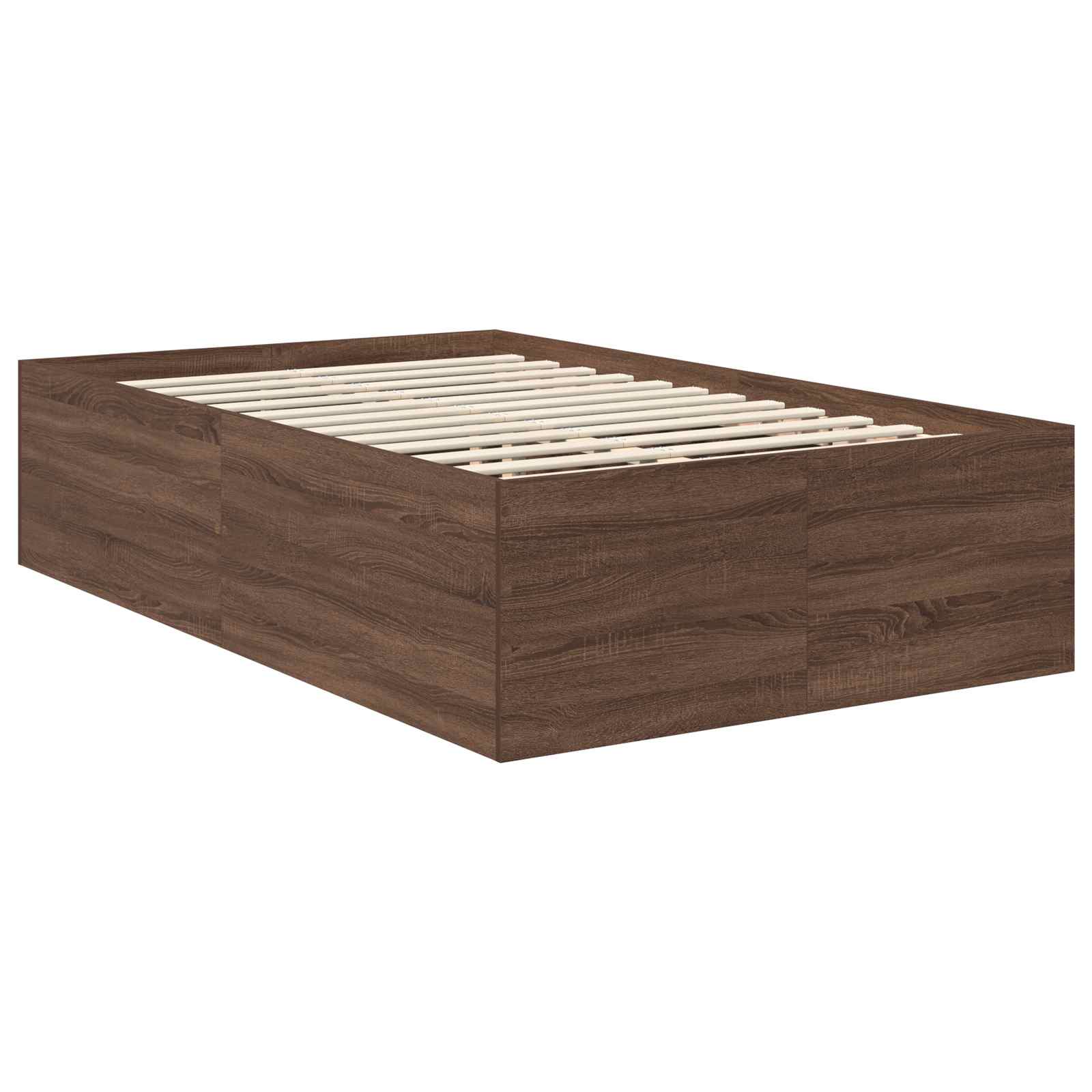 vidaXL Ramka łóżka Brązowy dąb 120 x 200 cm Materiał drewnopochodny