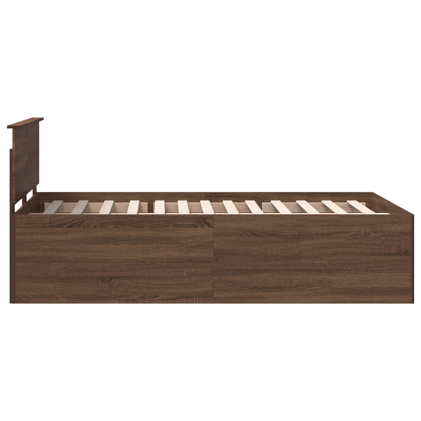 vidaXL Ramka łóżka Brązowy dąb 120 x 200 cm Materiał drewnopochodny