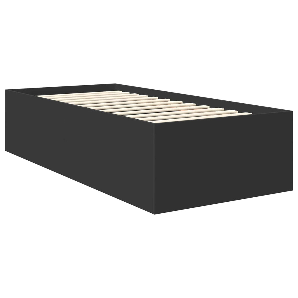 vidaXL Ramka łóżka Czarny 120 x 200 cm Materiał drewnopochodny