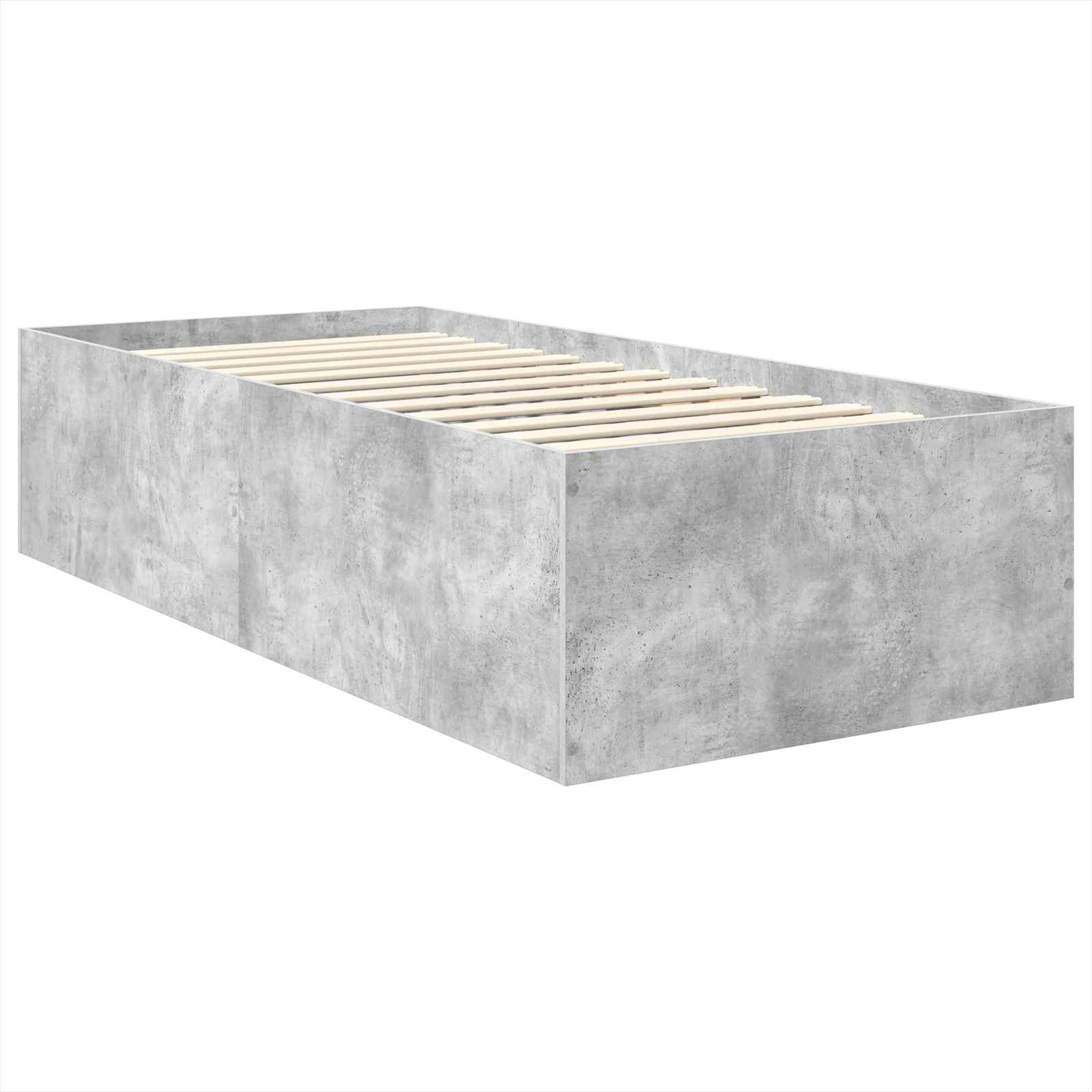 vidaXL Ramka łóżka Betonowy szary 120 x 200 cm Materiał drewnopochodny