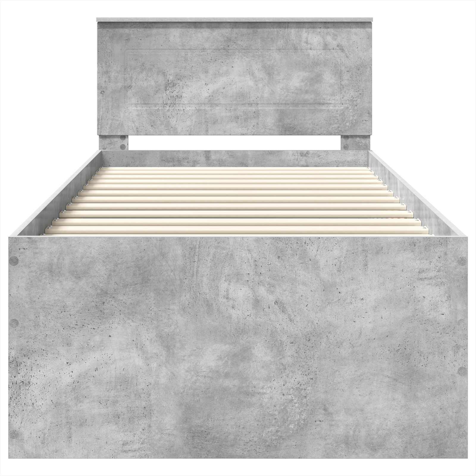 vidaXL Ramka łóżka Betonowy szary 120 x 200 cm Materiał drewnopochodny