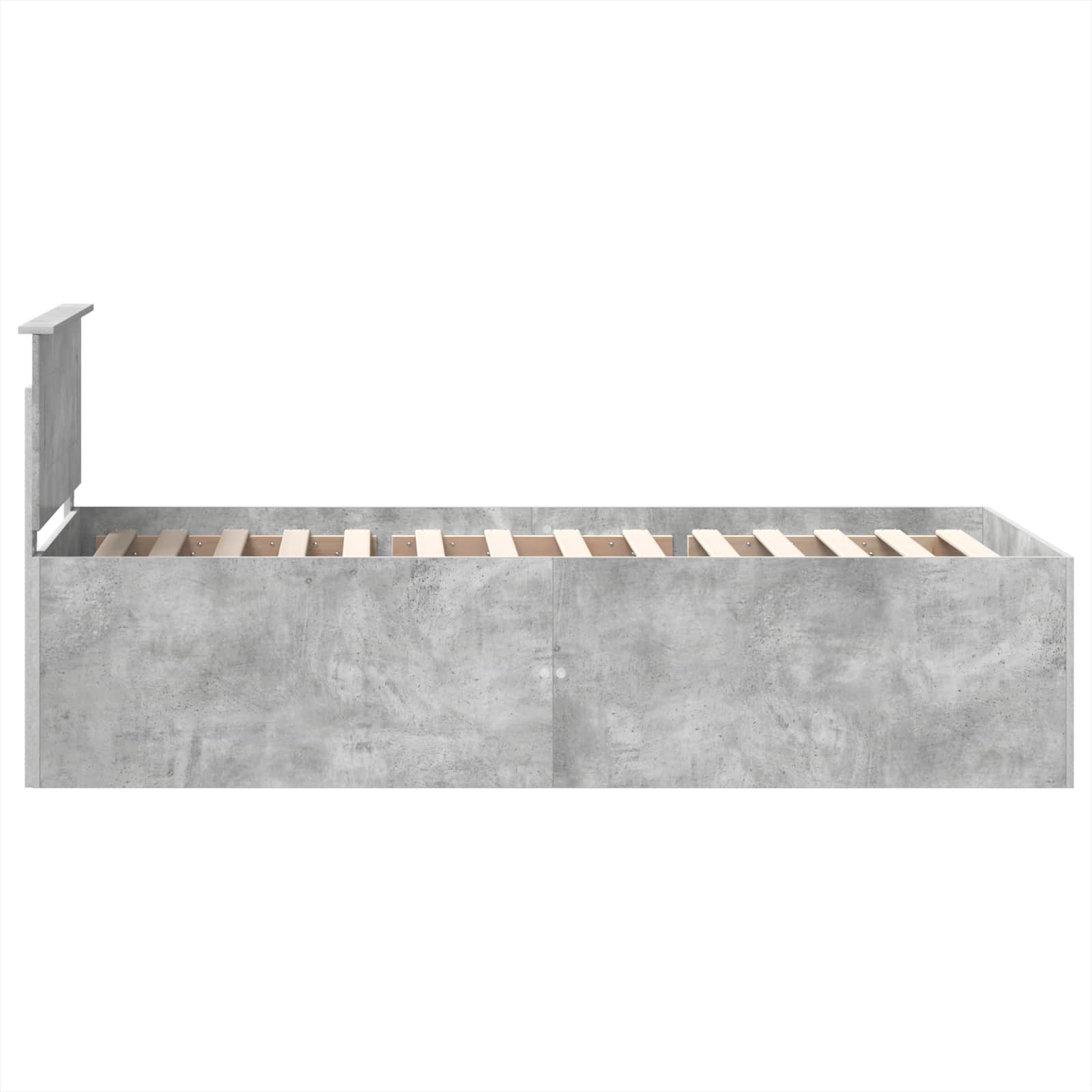 vidaXL Ramka łóżka Betonowy szary 120 x 200 cm Materiał drewnopochodny