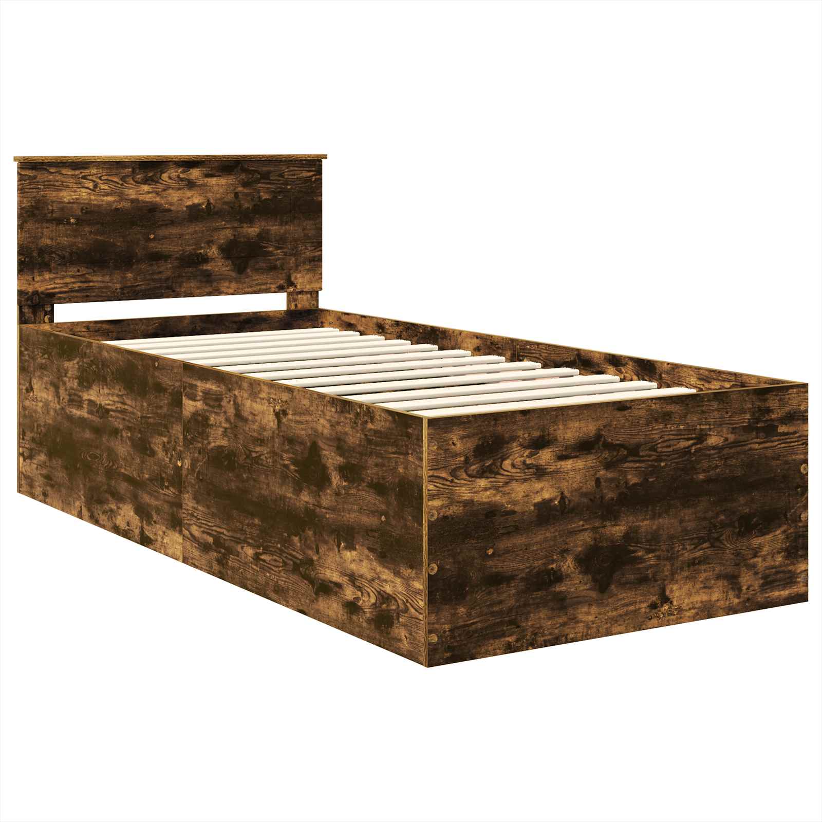 vidaXL Ramka łóżka Dąb wędzony 120 x 200 cm Materiał drewnopochodny