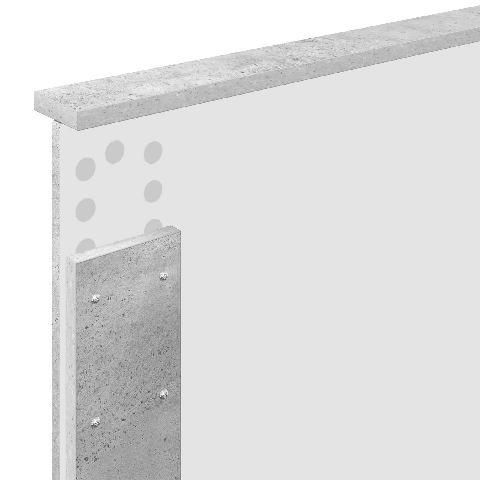 vidaXL Ramka łóżka Betonowy szary 90 x 190 cm Materiał drewnopochodny