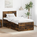 vidaXL Ramka łóżka Dąb wędzony 90 x 190 cm Materiał drewnopochodny