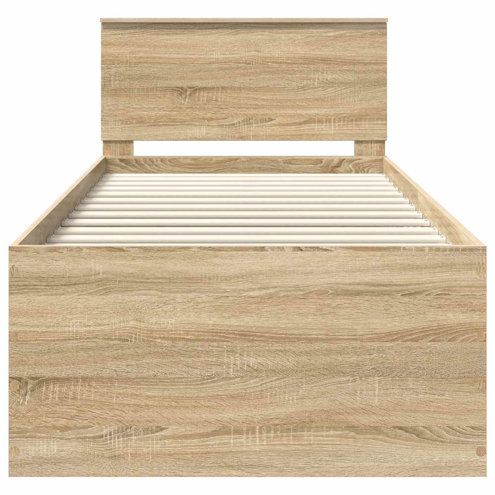 vidaXL Ramka łóżka Dąb Sonoma 90 x 200 cm Materiał drewnopochodny