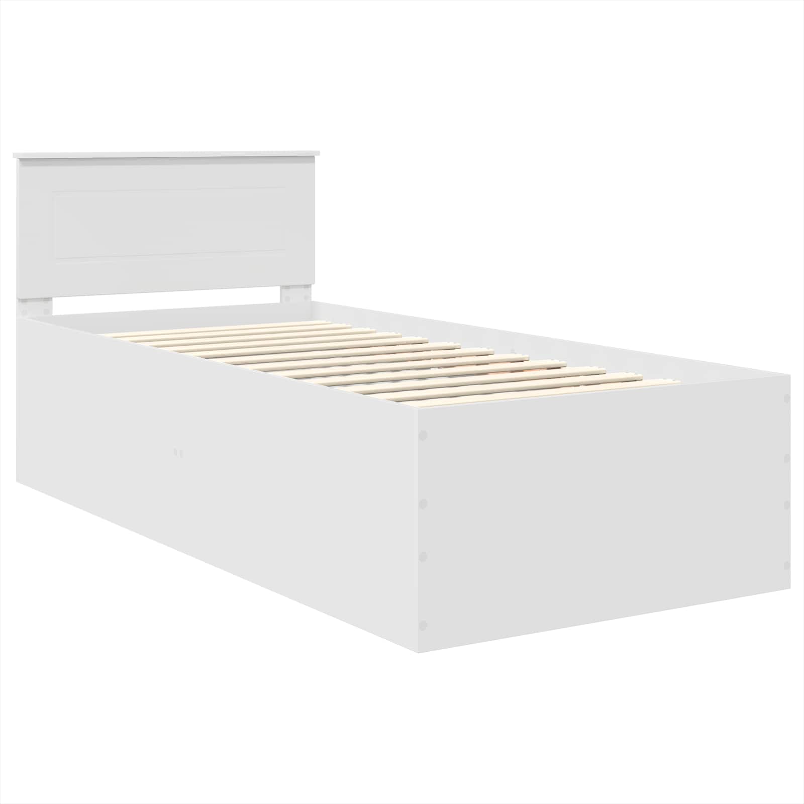 vidaXL Ramka łóżka Biały 75 x 190 cm Materiał drewnopochodny