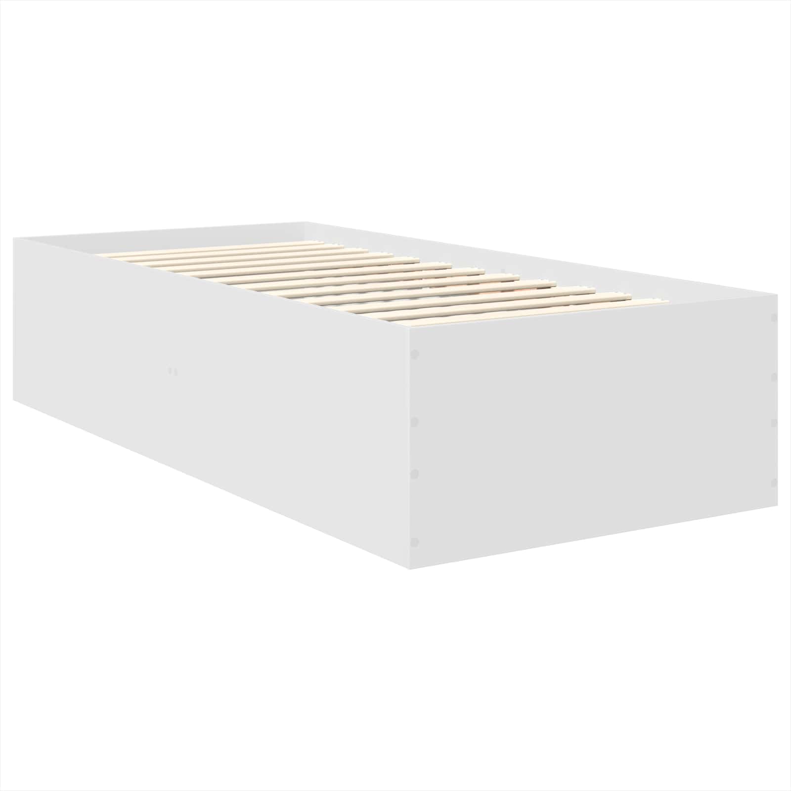 vidaXL Ramka łóżka Biały 75 x 190 cm Materiał drewnopochodny
