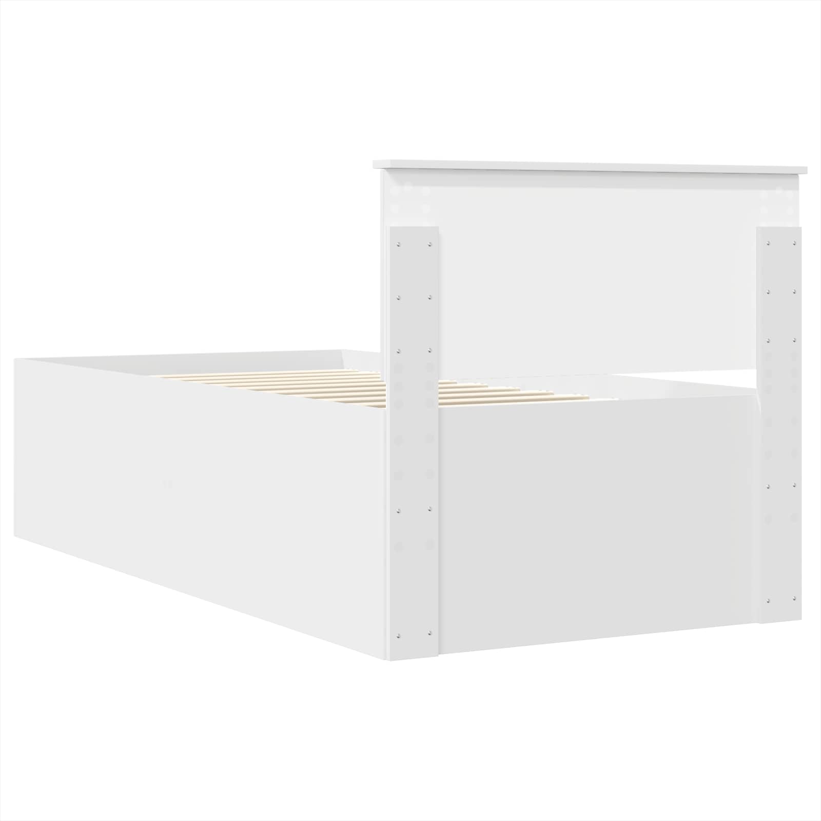vidaXL Ramka łóżka Biały 75 x 190 cm Materiał drewnopochodny