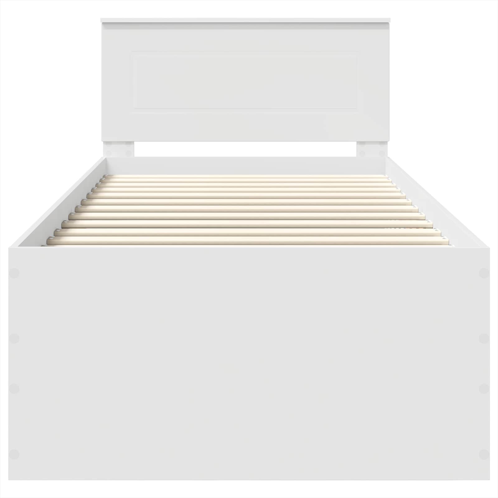 vidaXL Ramka łóżka Biały 75 x 190 cm Materiał drewnopochodny
