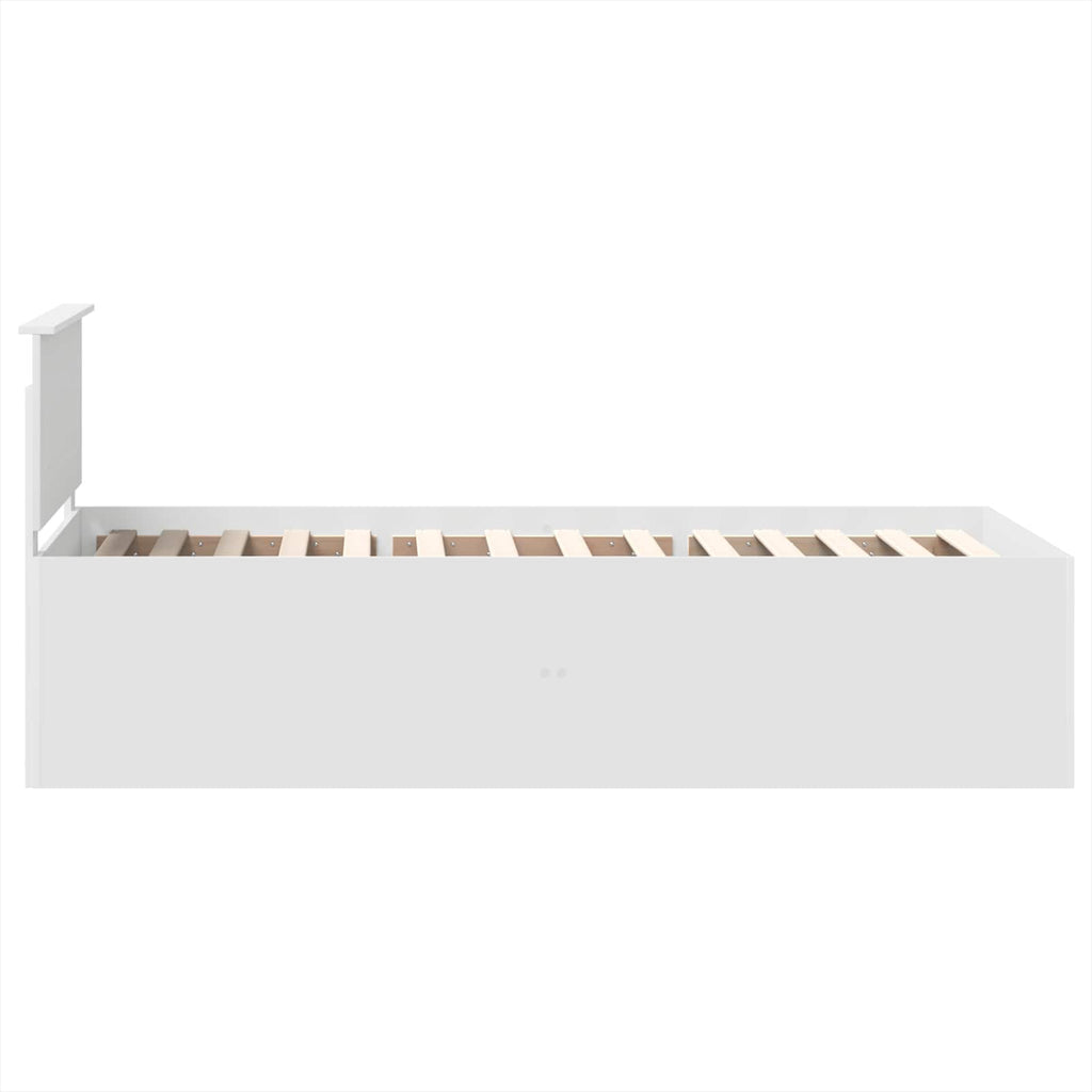 vidaXL Ramka łóżka Biały 75 x 190 cm Materiał drewnopochodny