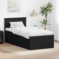 vidaXL Ramka łóżka Czarny 75 x 190 cm Materiał drewnopochodny