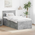 vidaXL Ramka łóżka Betonowy szary 75 x 190 cm Materiał drewnopochodny