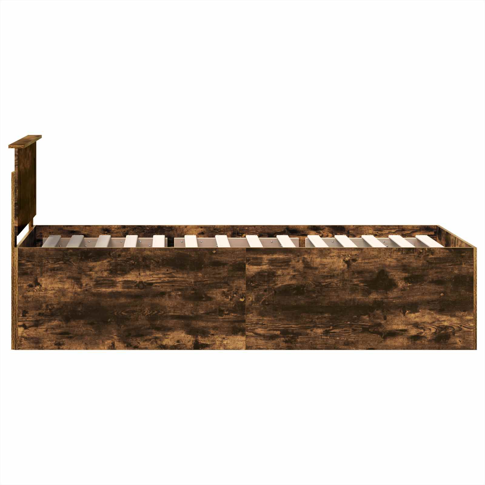 vidaXL Ramka łóżka Dąb wędzony 75 x 190 cm Materiał drewnopochodny