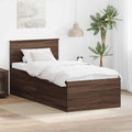 vidaXL Ramka łóżka Brązowy dąb 75 x 190 cm Materiał drewnopochodny
