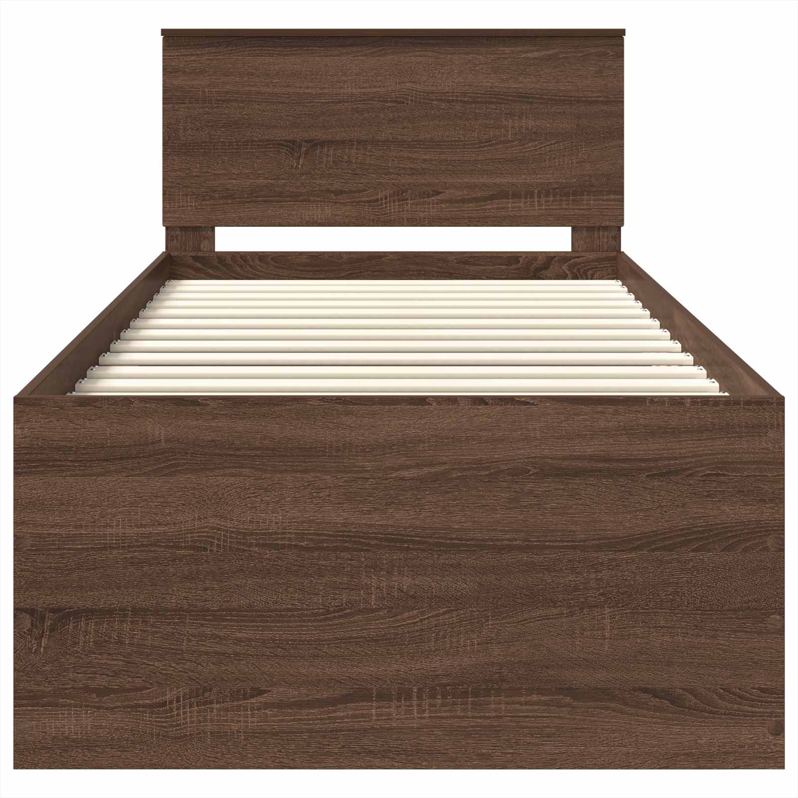 vidaXL Ramka łóżka Brązowy dąb 75 x 190 cm Materiał drewnopochodny