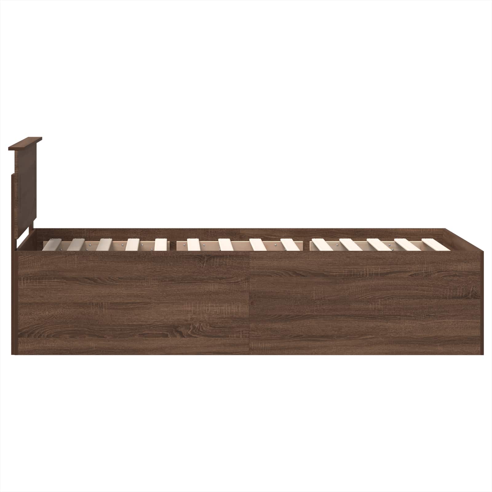 vidaXL Ramka łóżka Brązowy dąb 75 x 190 cm Materiał drewnopochodny