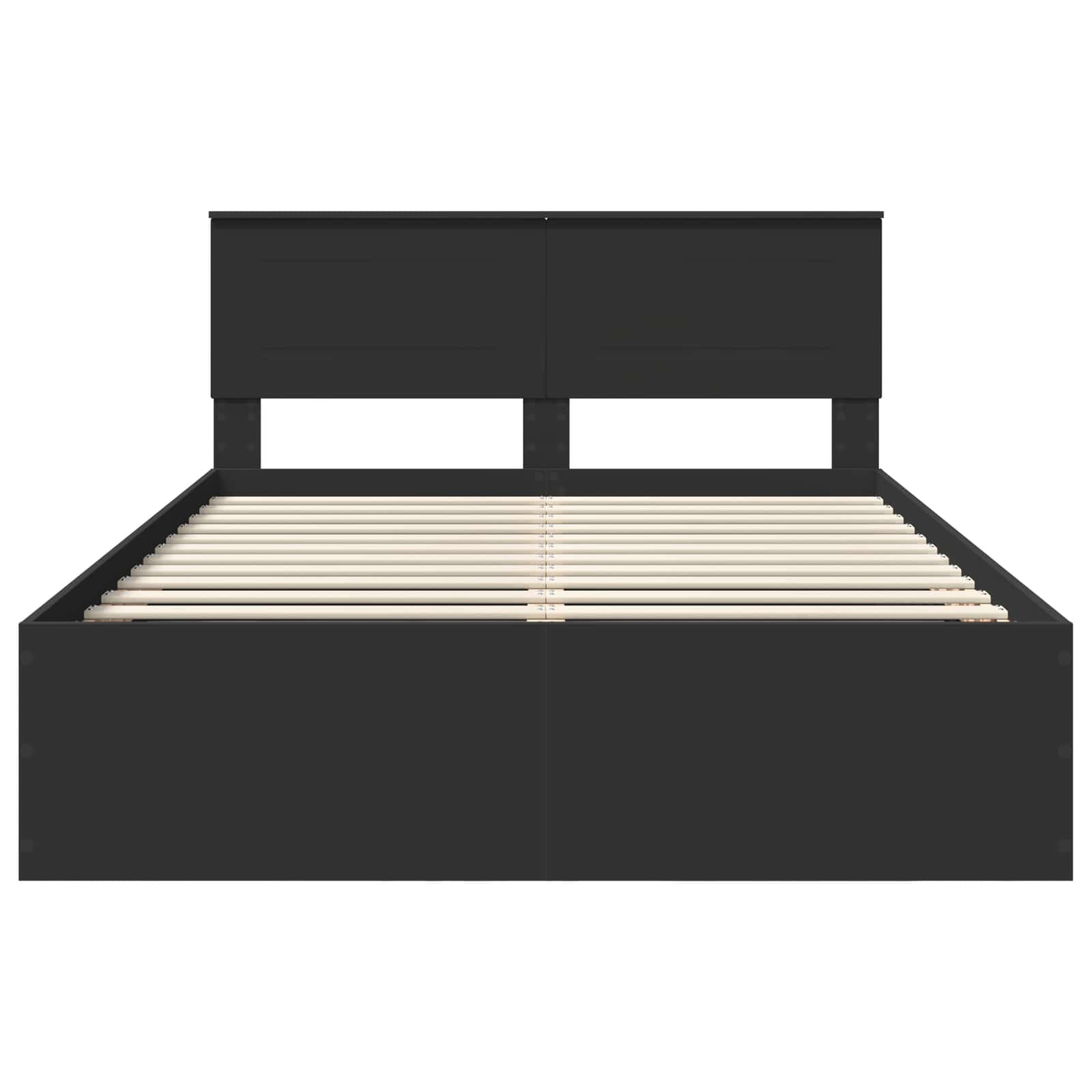 vidaXL Ramka łóżka Czarny 150 x 200 cm Materiał drewnopochodny