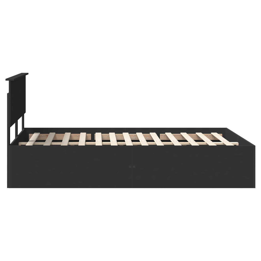 vidaXL Ramka łóżka Czarny 150 x 200 cm Materiał drewnopochodny